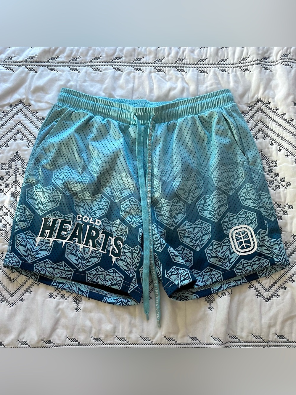 Cold Hearts Men's Teal Athletic Shorts